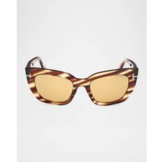 Tom Ford Volwassene Zonnebrillen Tom Ford Athena Sunglasses 53E Blonde Havana