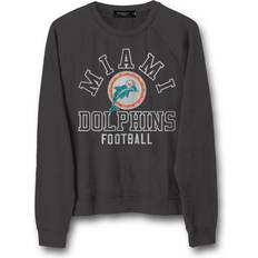 Sweaters Nfl Miami Dolphins Flocked Raglan Sweatshirt - Black