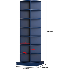 Blue Shoe Racks BESTCOSTY 360 Rotating Cabinet Blue Shoe Rack