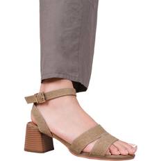 Where's That From Mona Strappy Platform High Heels - Gold