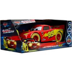 Blixten mcqueen bilar Jada RC Blixten McQueen Glow Racers 1:14