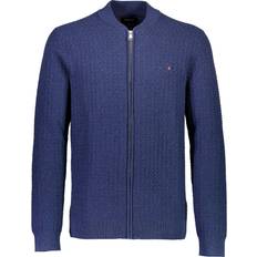 Bison Stickad Cardigan - Blue Mel