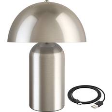 tectake Kade Retro Design 3 Brightness Levels Battery-Powered Nickel Matt Table Lamp