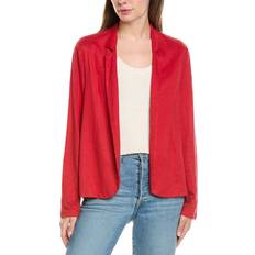 Linnen Jassen Majestic Filatures Stretch Open Cut Out Linen-Blend Jacket