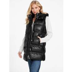 Guess Veste Guess Ærmeløs Lang Pufferjakke Dame - Sort