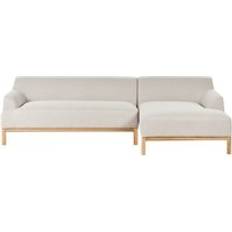 Corner Sofas Beliani Stylish Left Hand Corner Beige Sofa