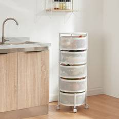 [en.casa] Bord [en.casa] Rullvagn Stigning 5 Nivåer Kökshylla Rullbord