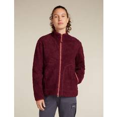 Icebreaker Overtøj Icebreaker Merino 800 Realfleece High Pile Longsleeves - Dark Heather/Cedar Wood