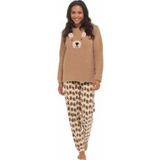 Daisy Dreamer Teddy Bear Warm Soft Fleece Pyjama Set - Cozy