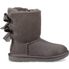 Wool Boots UGG Bailey Bow II Girls Shoes - Grey