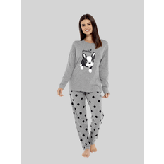 Daisy Dreamer Women's Pure Cotton Pyjama Set - Grey