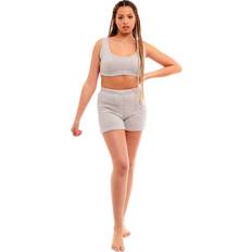 Daisy Dreamer Women's Teddy Fleece Tank Top and Shorts - Grey