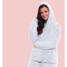 Women Pyjamas Daisy Dreamer Women's Plush Fleece Hooded Pajama Set - Grey