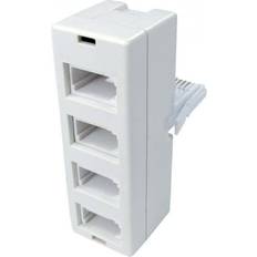 Landline Phones Bt four port splitter telephone adapter male 4x female quad socket phone