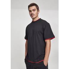 Camisas Urban Classics T-Shirt Contrast Tall - Black/Red