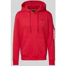 Alpha Industries Oberteile Alpha Industries Hoodie Mit Kapuze - Rot