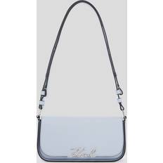 Karl Lagerfeld Signature Shoulder Bag Leather - Blue