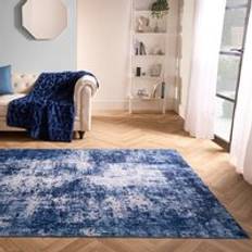 Blue Carpets OHS Washable Abstract Printed Rug 120 x 170 cm Blue