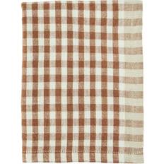 Checkered Kitchen Towels Madam Stoltz Checked 50x70 cm Burnt Orange Kitchen Towel (70x50cm)