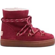 Gold - Women Ankle Boots INUIKII Red Suede Shearling Winter Boots - Rose