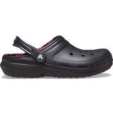 Unisex Clogs Crocs Classic Lined Clog Shoes - Black/Varsity Red