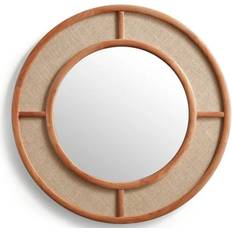 Dunelm Churchgate Hessian Brown Wall Mirror 80cm