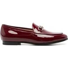 Gucci Women Low Shoes Gucci Bordeaux Flat Shoes with Horsebit Detail - Red