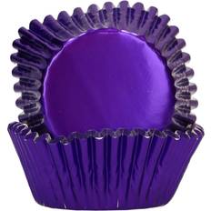 Dekorationsmarcipan Funcakes Lilla Metallic Muffinsforme 48 Stk Dekorationsmarcipan