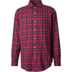 Polo Ralph Lauren Purple Shirts Polo Ralph Lauren Icon Logo Check Sanded Twill Shirt - Red/Navy