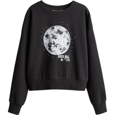 H&M Sweatshirt med Motiv - Mørk Grå/Discokule (1241167005)