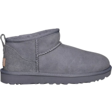 Grey - Women Ankle Boots UGG Classic Ultra Mini - Rainstorm