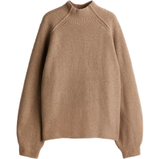 H&M Rib Knit Turtleneck Jumper - Dark Beige