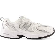 New Balance Kid's 530 Bungee Shoes - White/Silver Metallic