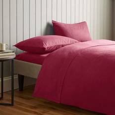 Textiles Dunelm Soft & Cosy Bed Sheet Red (200x152cm)