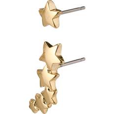 Zink Øreringe Pilgrim Ava Star Earrings - Gold