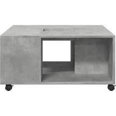 Kvadratiska - Trä Soffbord vidaXL 853176 Concrete Grey Soffbord 80x80cm