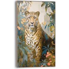 MDF Ingelijste kunstwerken Sonstige Gold Cat 70 x 118 x 3.7 cm Bild