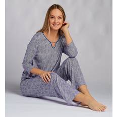 Paars - Vrouw Pyjama's Ellen Tracy Ellen Tracy 3/4 S/V Pj Set - Brushed Pol