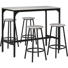 Bartische Homcom Mit Barhocker Set 5 Tlg Bartisch