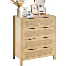 VEVOR 4 Rattan Dresser Chest of Drawer