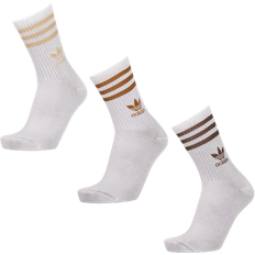 Unisex Socks Adidas Originals Mid Cut Crew Socks 3-pack - White/Magic Beige/Brown Desert/Brown