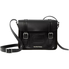 Women Crossbody Bags Dr. Martens 11 Inch Kiev Smooth Leather Satchel - Black