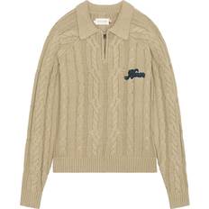 Cable Zip Leisure Henley - Beige