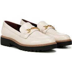 Blockabsatz Loafers Franco Sarto Colette Lug Sole Loafers - Vanilla White Faux Leather