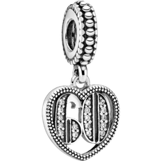 Pandora 60th Celebration Dangle Charm - Silver/Transparent