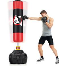 Punching Bags Costway 70 Inch Freestanding Punching Bag with Fillable Base 12 Suction Cups and Shock Absorbers