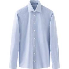 Eton Signature Twill Striped Shirt - Light Blue