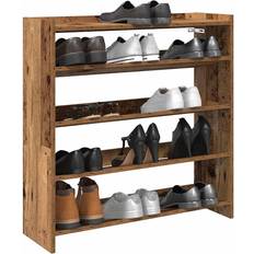 Iron Shoe Racks vidaXL Old Wood 80 x 25 x 81 cm Shoe Rack