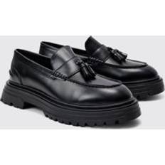 Synteettinen Loaferit Chunky Sole Tassel Loafer - Black