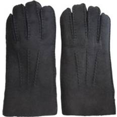 Infinity Leather Luxury Sheepskin Suede Gloves - Jet Black